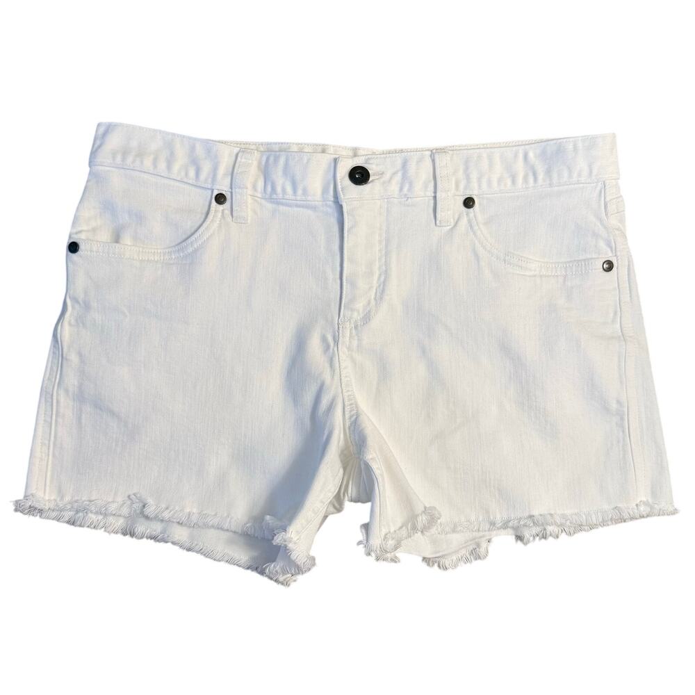 Carve Designs Maui Short Denim Jean Organic Cotton Raw Hem White Women’s Size 8
